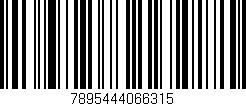 Código de barras (EAN, GTIN, SKU, ISBN): '7895444066315'