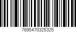 Código de barras (EAN, GTIN, SKU, ISBN): '7895470325325'