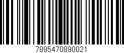 Código de barras (EAN, GTIN, SKU, ISBN): '7895470890021'