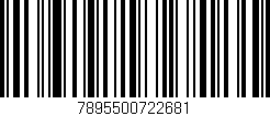 Código de barras (EAN, GTIN, SKU, ISBN): '7895500722681'