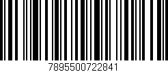 Código de barras (EAN, GTIN, SKU, ISBN): '7895500722841'
