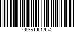 Código de barras (EAN, GTIN, SKU, ISBN): '7895510017043'
