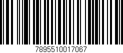 Código de barras (EAN, GTIN, SKU, ISBN): '7895510017067'