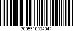 Código de barras (EAN, GTIN, SKU, ISBN): '7895518004847'