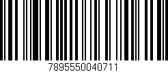 Código de barras (EAN, GTIN, SKU, ISBN): '7895550040711'