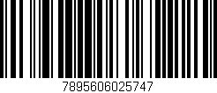 Código de barras (EAN, GTIN, SKU, ISBN): '7895606025747'