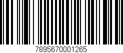 Código de barras (EAN, GTIN, SKU, ISBN): '7895670001265'