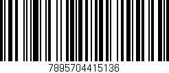 Código de barras (EAN, GTIN, SKU, ISBN): '7895704415136'