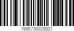 Código de barras (EAN, GTIN, SKU, ISBN): '7895730020007'