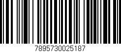 Código de barras (EAN, GTIN, SKU, ISBN): '7895730025187'
