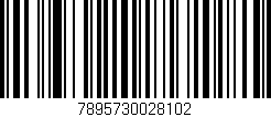 Código de barras (EAN, GTIN, SKU, ISBN): '7895730028102'