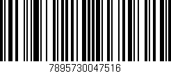 Código de barras (EAN, GTIN, SKU, ISBN): '7895730047516'
