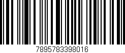 Código de barras (EAN, GTIN, SKU, ISBN): '7895783398016'