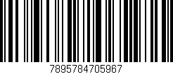 Código de barras (EAN, GTIN, SKU, ISBN): '7895784705967'