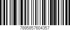 Código de barras (EAN, GTIN, SKU, ISBN): '7895857604357'