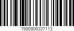 Código de barras (EAN, GTIN, SKU, ISBN): '7895906337113'