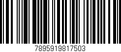 Código de barras (EAN, GTIN, SKU, ISBN): '7895919817503'