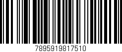 Código de barras (EAN, GTIN, SKU, ISBN): '7895919817510'