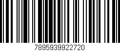 Código de barras (EAN, GTIN, SKU, ISBN): '7895939922720'