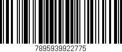 Código de barras (EAN, GTIN, SKU, ISBN): '7895939922775'