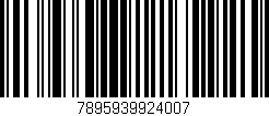 Código de barras (EAN, GTIN, SKU, ISBN): '7895939924007'