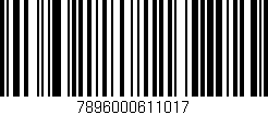 Código de barras (EAN, GTIN, SKU, ISBN): '7896000611017'