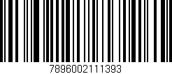 Código de barras (EAN, GTIN, SKU, ISBN): '7896002111393'