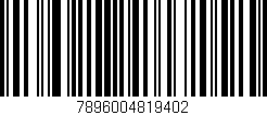 Código de barras (EAN, GTIN, SKU, ISBN): '7896004819402'