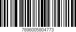 Código de barras (EAN, GTIN, SKU, ISBN): '7896005804773'