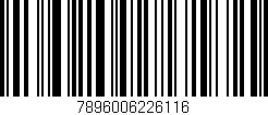 Código de barras (EAN, GTIN, SKU, ISBN): '7896006226116'