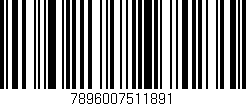 Código de barras (EAN, GTIN, SKU, ISBN): '7896007511891'