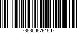 Código de barras (EAN, GTIN, SKU, ISBN): '7896009761997'