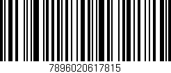 Código de barras (EAN, GTIN, SKU, ISBN): '7896020617815'