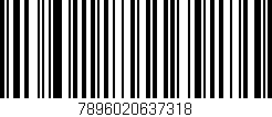 Código de barras (EAN, GTIN, SKU, ISBN): '7896020637318'