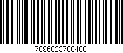 Código de barras (EAN, GTIN, SKU, ISBN): '7896023700408'