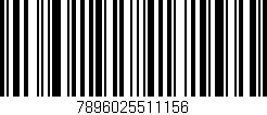 Código de barras (EAN, GTIN, SKU, ISBN): '7896025511156'