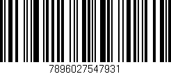 Código de barras (EAN, GTIN, SKU, ISBN): '7896027547931'