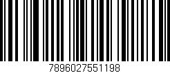 Código de barras (EAN, GTIN, SKU, ISBN): '7896027551198'