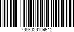 Código de barras (EAN, GTIN, SKU, ISBN): '7896038104512'