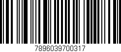 Código de barras (EAN, GTIN, SKU, ISBN): '7896039700317'