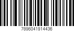 Código de barras (EAN, GTIN, SKU, ISBN): '7896041914436'