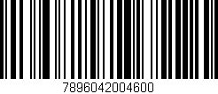 Código de barras (EAN, GTIN, SKU, ISBN): '7896042004600'