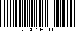 Código de barras (EAN, GTIN, SKU, ISBN): '7896042058313'