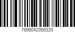 Código de barras (EAN, GTIN, SKU, ISBN): '7896042058320'