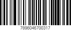 Código de barras (EAN, GTIN, SKU, ISBN): '7896046700317'