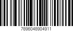 Código de barras (EAN, GTIN, SKU, ISBN): '7896048904911'
