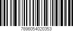 Código de barras (EAN, GTIN, SKU, ISBN): '7896054020353'