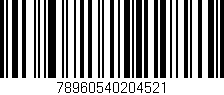 Código de barras (EAN, GTIN, SKU, ISBN): '78960540204521'