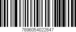 Código de barras (EAN, GTIN, SKU, ISBN): '7896054022647'