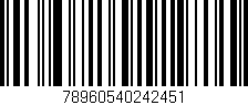 Código de barras (EAN, GTIN, SKU, ISBN): '78960540242451'